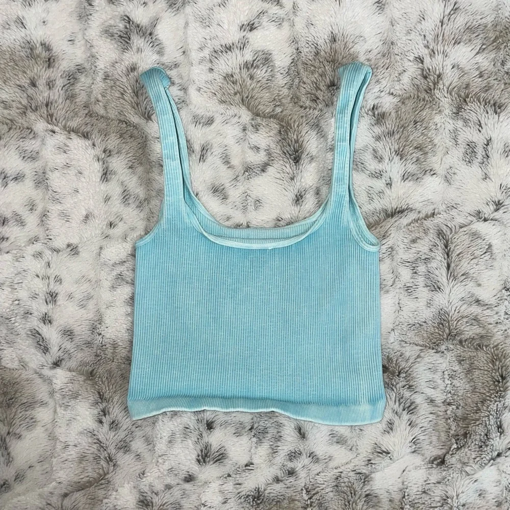 🆕 NWOT Free People Movement | Happiness Runs Square Neck Ribbed Crop Tank
